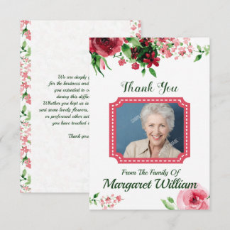 Funeral Thank You Card Template