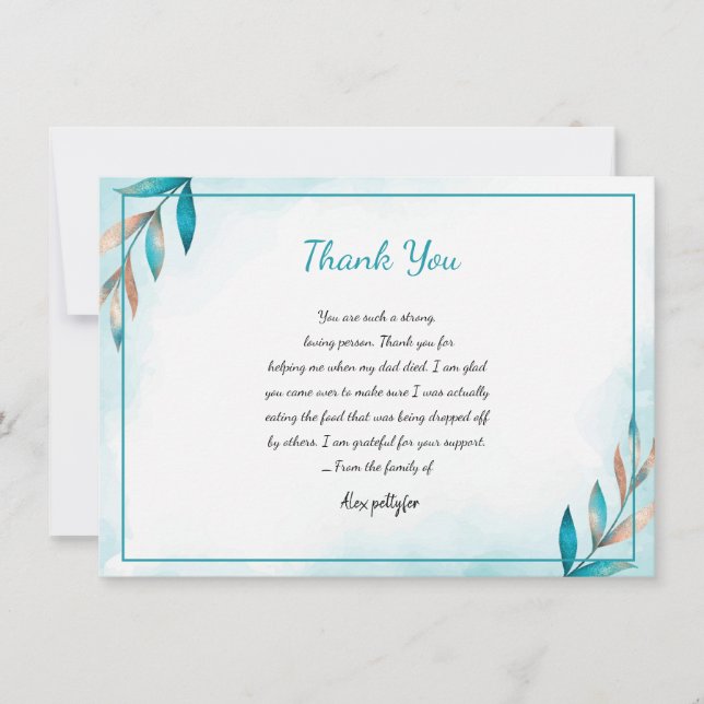 Funeral Thank You Card Template (Front)