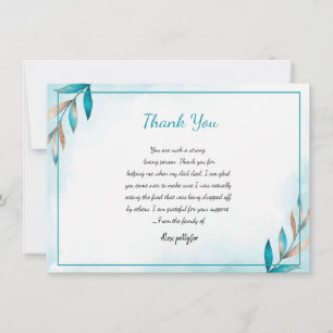 Funeral Thank You Card Template