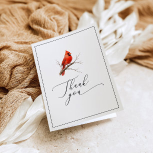 Funeral Thank You Card with Cardinal Personalised