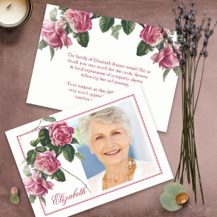 Funeral Thank You Cards   Antique Tea Rose