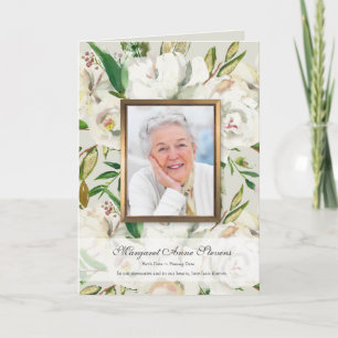 Funeral Thank You Cards Antique White Rose