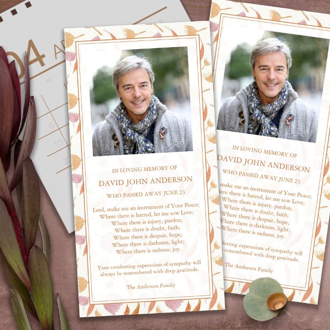 Funeral Thank You Cards | Autumn Warmth (funeral thank you cards, bereavement, elegant, simple, celebration of life, sympathy card)