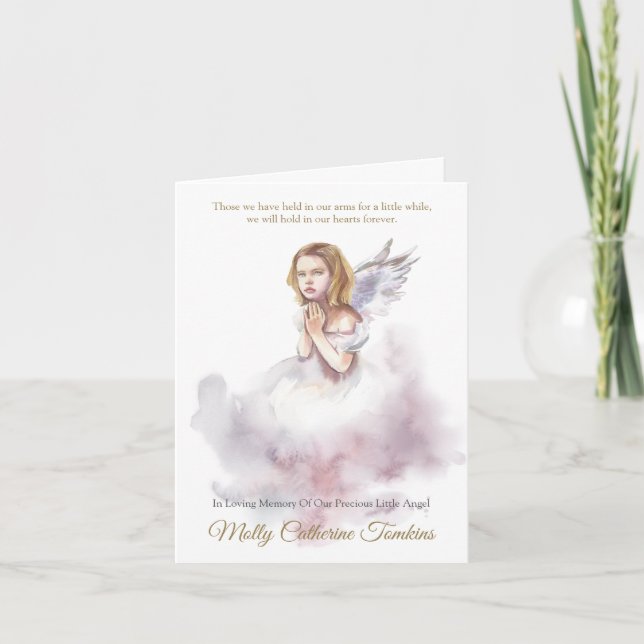 Funeral Thank You Cards | Beautiful Angel 1 (Front)