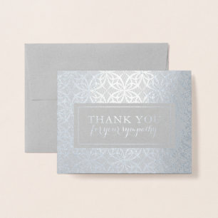 Funeral Thank You Cards   Beautiful Foil Pattern