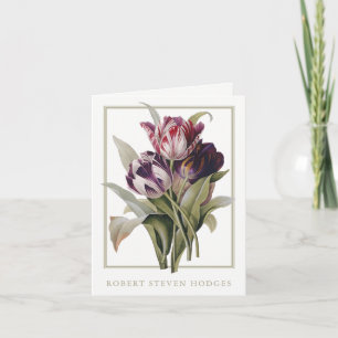 Funeral Thank You Cards   Botanical Tulips