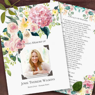 Funeral Thank You Cards   Bouquet of Memories
