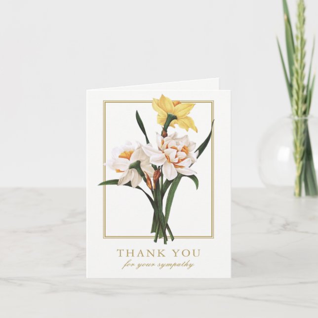 Funeral Thank You Cards | Double Daffodils (Front)