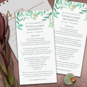 Funeral Thank You Cards   Eucalyptus Leaves