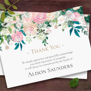 Funeral Thank You Cards   Floral Moment