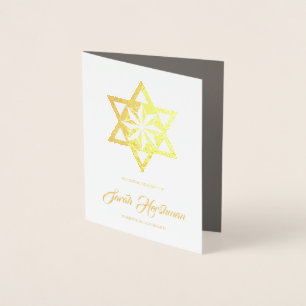 Funeral Thank You Cards Jewish   Gold Foil