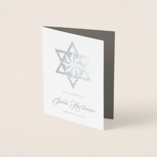 Funeral Thank You Cards Jewish   Silver Foil