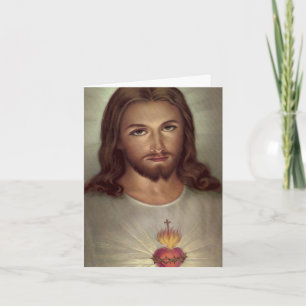 Funeral Thank You Cards   Sacred Heart Jesus 01