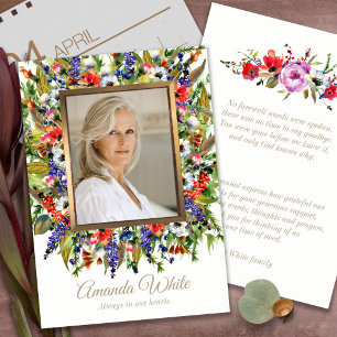 Funeral Thank You Cards Small   Forest Florals