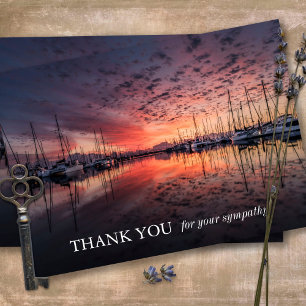 Funeral Thank You Cards   Sunset at the Docks
