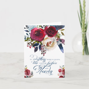 Funeral Thank You Cards   There Is A Season