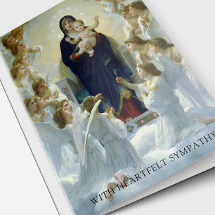 Funeral Thank You Cards   Virgin With Angels