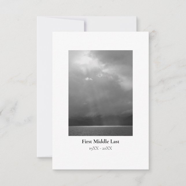 Funeral Thank You Cards w/ Custom Photo (Portrait) (Front)