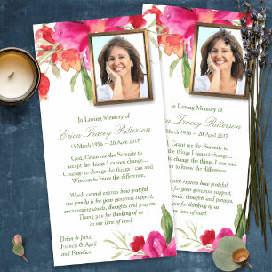 Funeral Thank You Cards  Watercolor Floral Photo 1