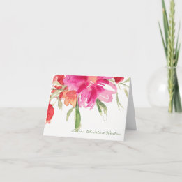Funeral Thank You Cards | Watercolor Florals 4