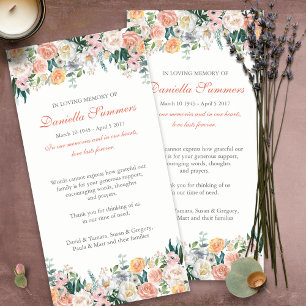 Funeral Thank You Cards   Watercolor Roses 1