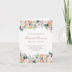 Funeral Thank You Cards   Watercolor Roses 2