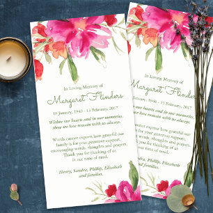 Funeral Thank You Cards   Watercolour Florals