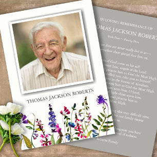 Funeral Thank You Cards   Wildflowers & Photo