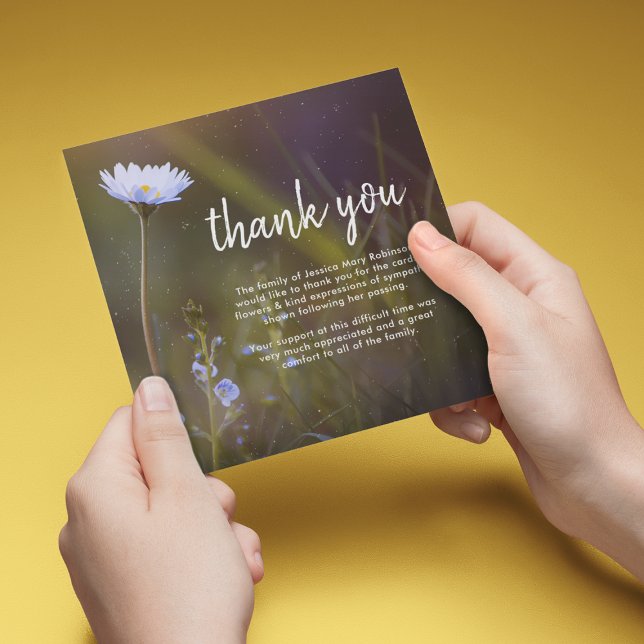 Funeral Thank You | Daisy Flower Card (Creator Uploaded)