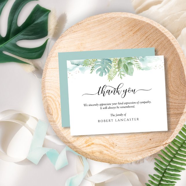 Funeral Thank You Note, Airy Greenery (Creator Uploaded)