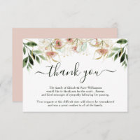Funeral Thank You Note | Bereavement| Eucalyptus