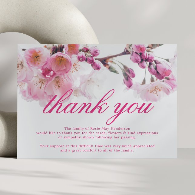 Funeral Thank You Note | Cherry Blossom Sympathy (Creator Uploaded)