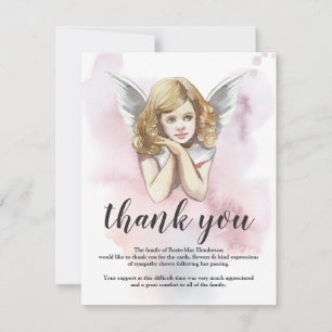 Funeral Thank You Note   Heavenly Girl Angel