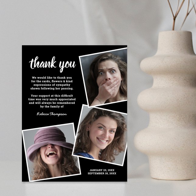 Funeral Thank You Note | Memorial Photo Card (Creator Uploaded)