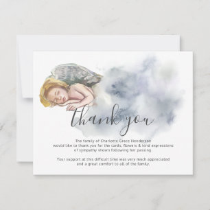 Funeral Thank You Note   Sleeping Girl Angel