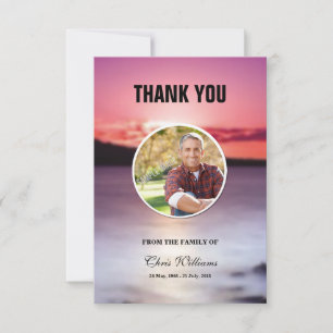 Funeral Thank You Photo Card