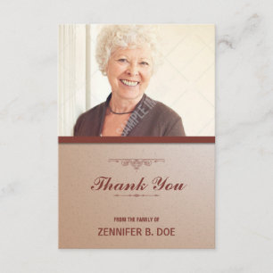 Funeral Thank You Photo Card