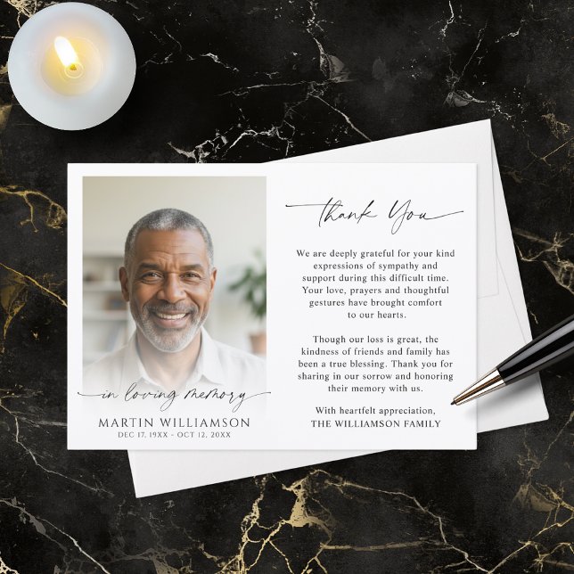 Funeral Thank You Photo In Loving Memory (Creator Uploaded)