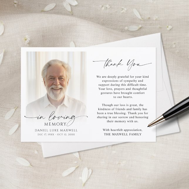 Funeral Thank You Photo In Loving Memory (Creator Uploaded)