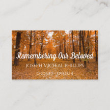 Funeral Thank You | Remembrance Card.