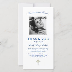 Funeral Thank You   Sympathy Blue Photo