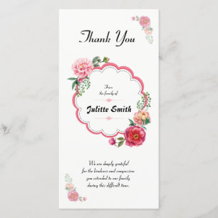 Funeral Thank You Sympathy Card