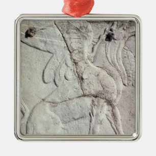 Funeral urn with carved relief of a Griffin Metal Tree Decoration
