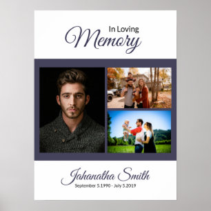 Funeral Welcome Sign Collage Template