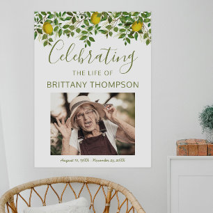 Funeral Welcome Sign Life Gives You Lemons