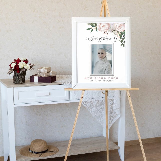 Funeral White Celebrating of Life Welcome Sign (Creator Uploaded)