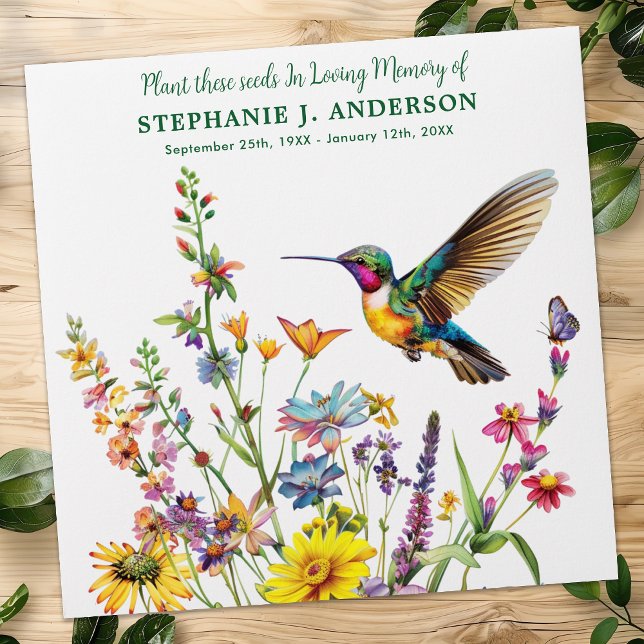 Funeral Wildflower Seed Packets Floral Memorial Envelope (Creator Uploaded)