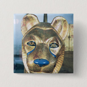 Funerary bedhead in the form of a lion 15 cm square badge