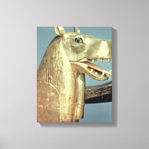 Funerary bedhead in the form of the goddess canvas print