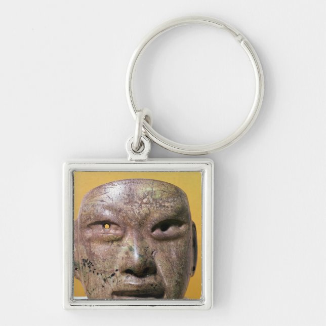 Funerary mask, Olmec, from Mexico Key Ring (Front)